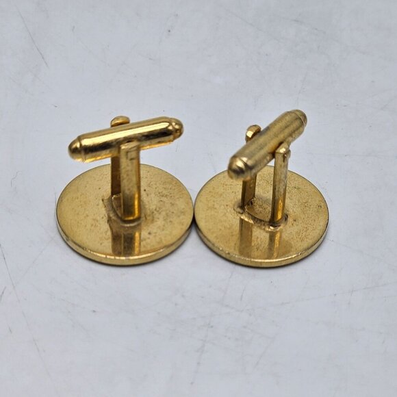 Vintage Dante Gold Tone Capricorn Zodiac Horoscope Cufflinks - Picture 3 of 5